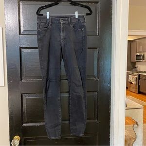 Mother high rise black jeans with star size 29